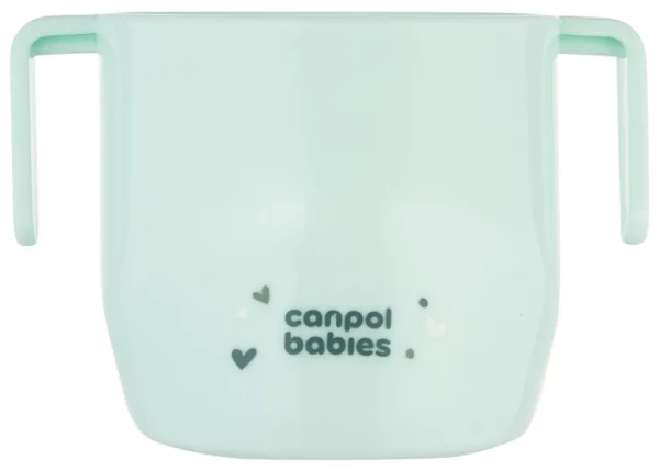 CANPOL BABIES Smart Cup - sprytny kubek do nauki picia z uchwytami 12 m+ | Turkusowy