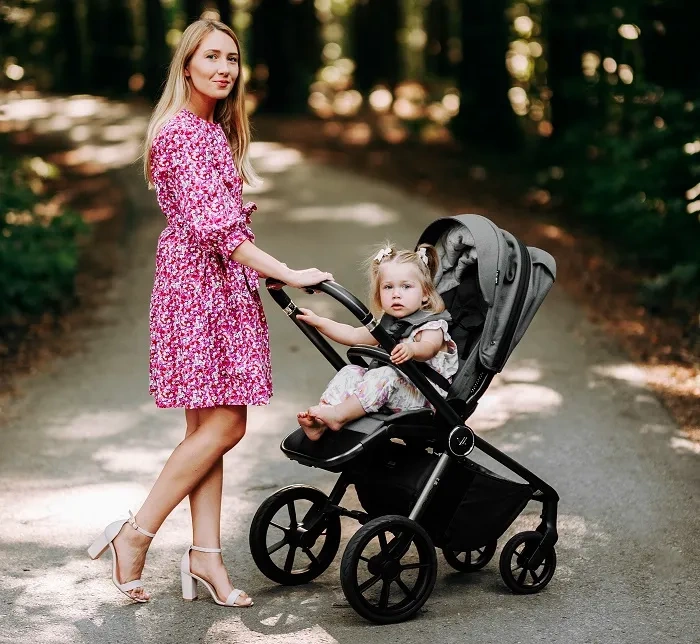 MUUVO Quick SE 2 - wózek wielofunkcyjny, zestaw 2w1 z gondolą Quick 3.0 | Sunset Black + Jet Black (+ ADAPTERY)