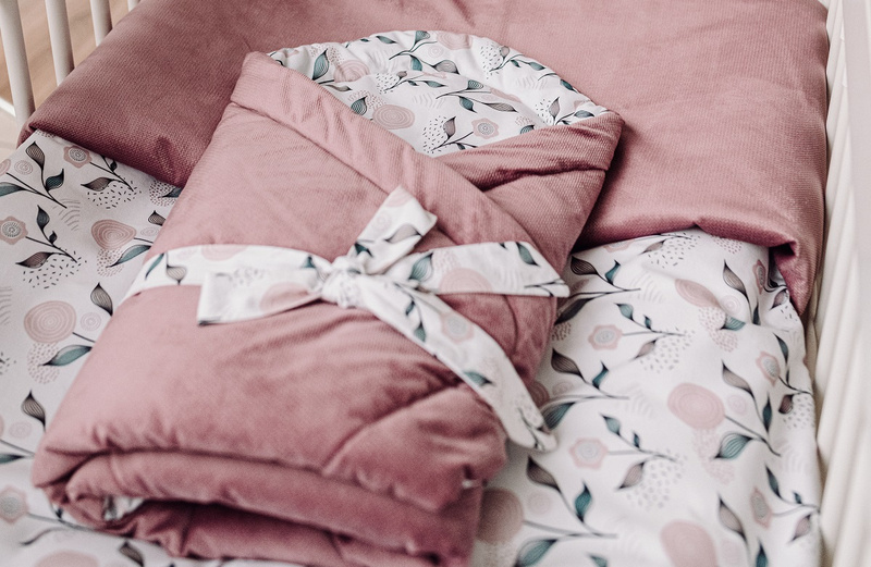 YOONCO - rożek niemowlęcy z kokardą 75x75 cm | Flower