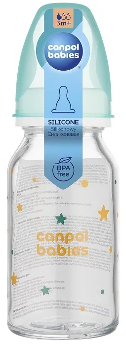 CANPOL BABIES - butelka szklana wąska 120 ml | TOYS