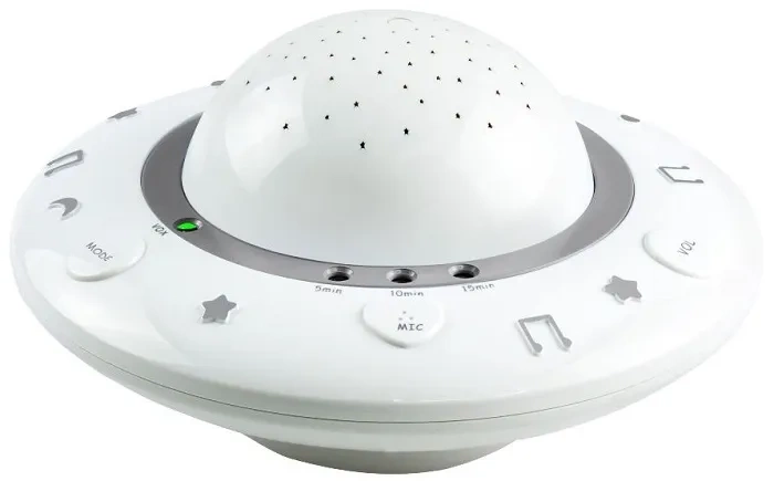 ALECTO BC-125GS - projektor nocnego nieba z czujnikiem dźwięku i kołysankami | Szary