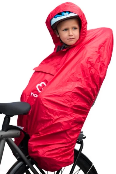 HAMAX - ponczo przeciwdeszczowe na fotelik rowerowy | Red