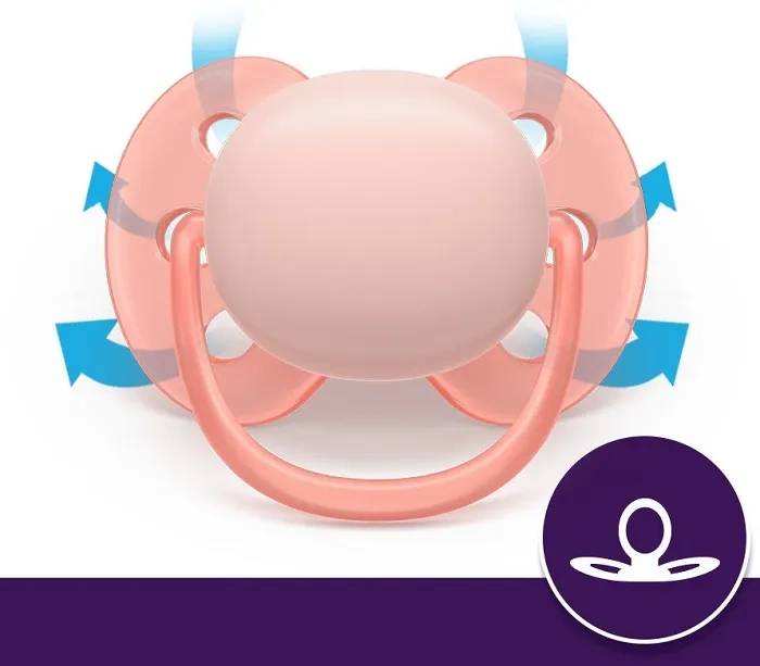 PHILIPS AVENT Ultra Soft - smoczek ortodontyczny 2 szt. | 0-6 m
