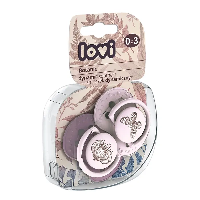 LOVI smoczek silikonowy dynamiczny BOTANIC GIRL 2 szt. | 0-3m