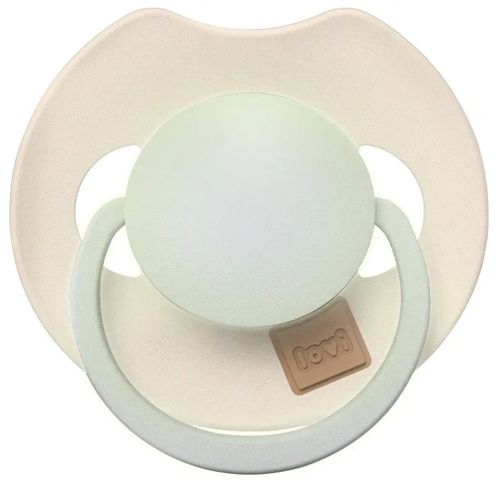LOVI Prime Glow - 2 x smoczek silikonowy dynamiczny 6-18 m | Ivory/Blush