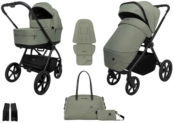MUUVO One - wózek wielofunkcyjny, zestaw 2w1 | Olive (+ ADAPTERY)