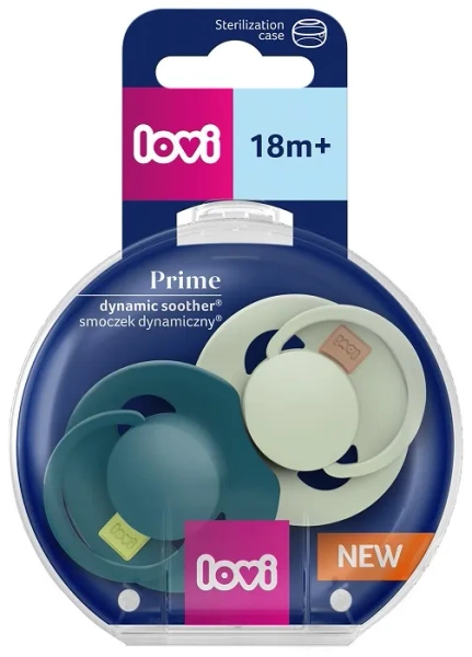 LOVI Prime - 2 x smoczek silikonowy dynamiczny 18 m+ | Pistachio/Green