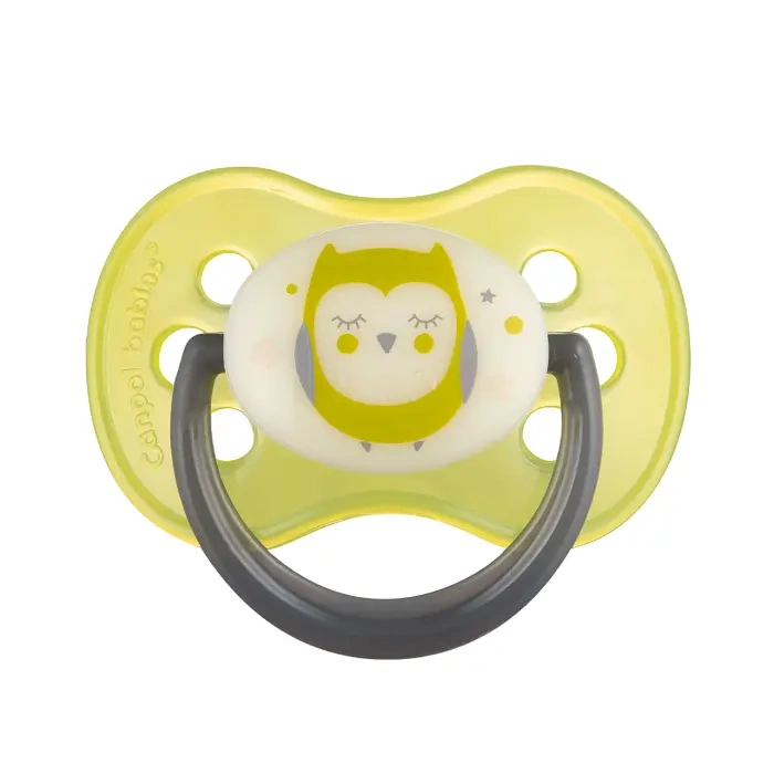 CANPOL BABIES - smoczek uspokajający kauczuk 0-6m okrągły | NIGHT DREAMS 1szt.