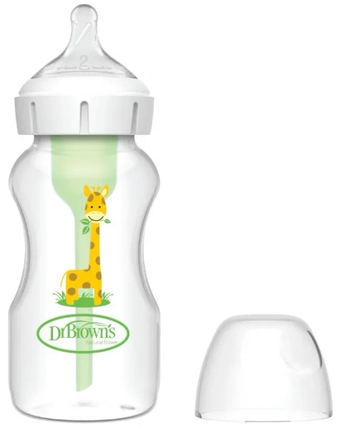 DR BROWN'S Options+ - antykolkowa, szeroka butelka 270 ml (3 m+) | Żyrafa