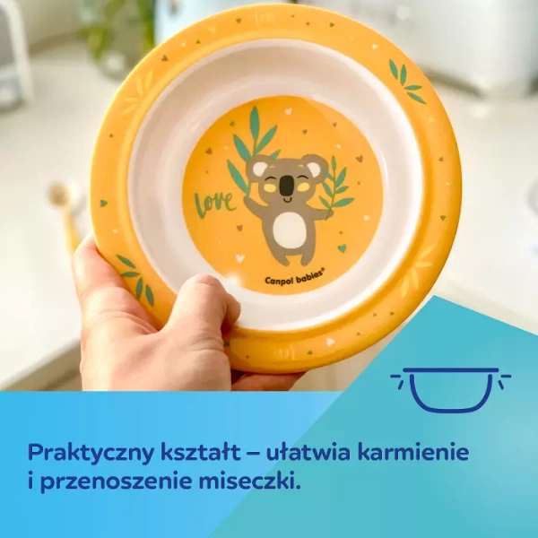 CANPOL BABIES - miska z przyssawką z melaminy 270ml EXOTIC ANIMALS | LAMA