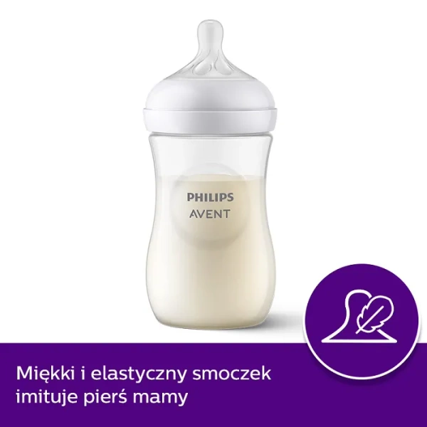 PHILIPS AVENT Natural Response - 2 x responsywna butelka antykolkowa: 125 ml + 260 ml