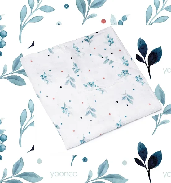 YOONCO - otulacz bambusowy 120x100 cm | Berry