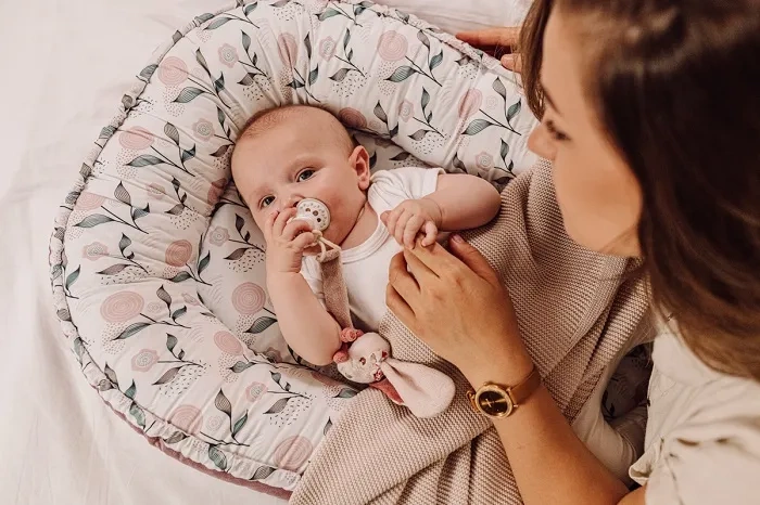 YOONCO Mgiełka - lekki kocyk bambusowy 80x100 cm | Jodełka Beżowy