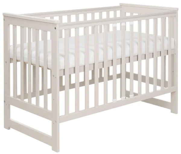 YOONCO - łóżeczko drewniane Iwi z barierką | Beż