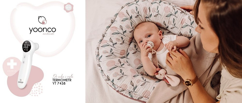 YOONCO Medical - termometr elektroniczny do ucha i czoła | YT 7438
