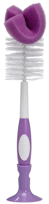 DR BROWN'S - szczotka do czyszczenia butelek i smoczków z przyssawką | MIX KOLORÓW