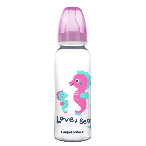 CANPOL BABIES - butelka wąska 250 ml | LOVE & SEA 