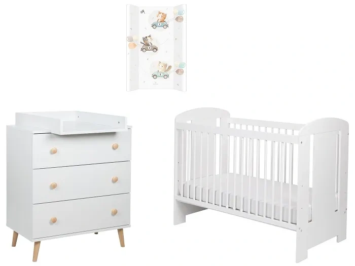 yoonco soni łóżeczko dziecięce niemowlęce + komoda