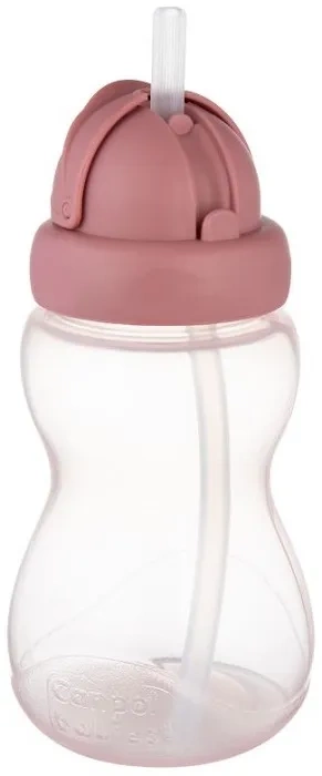 CANPOL BABIES - bidon ze składaną rurką silikonową 270 ml | Różowy