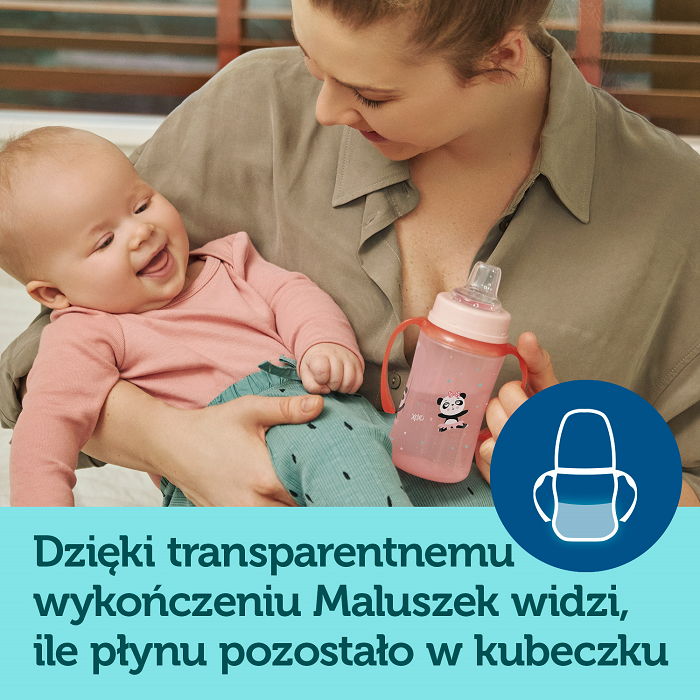 CANPOL BABIES - kubek treningowy silikon 240 ml PP EasyStart | EXOTIC ANIMALS niebieski