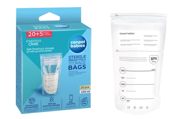CANPOL BABIES - torebki do przechowywania pokarmu 150ml | 25 szt.