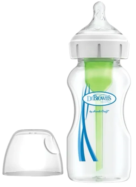 DR BROWN'S Options+ - antykolkowa, szeroka butelka 270 ml, poziom 1 | 0 m+