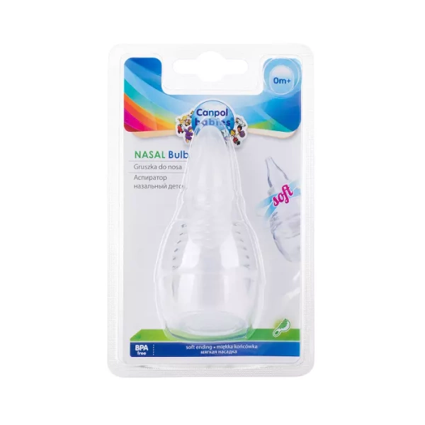 CANPOL BABIES - silikonowa gruszka do nosa dla niemowląt z miękką końcówką