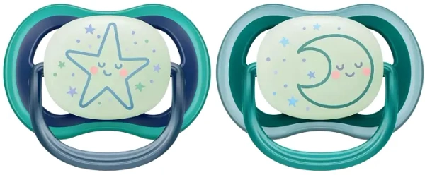 PHILIPS AVENT Ultra Air Nighttime - smoczek ortodontyczny 2 szt. | 6-18 m