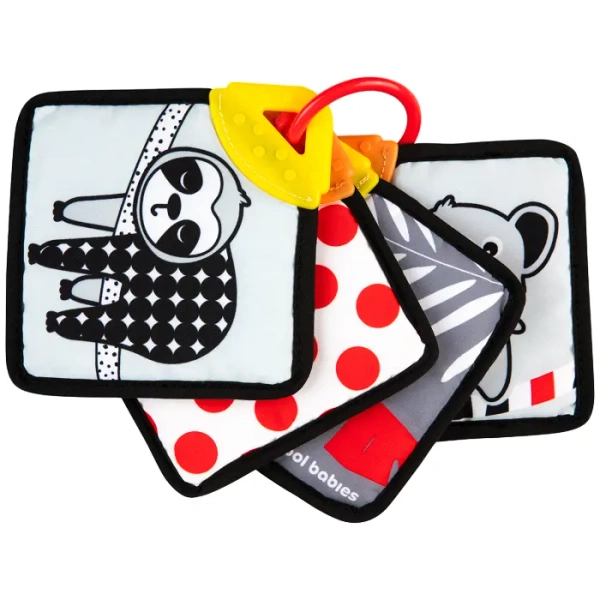 CANPOL BABIES - miękkie kontrastowe karty sensoryczne z gryzakiem | BabiesBoo