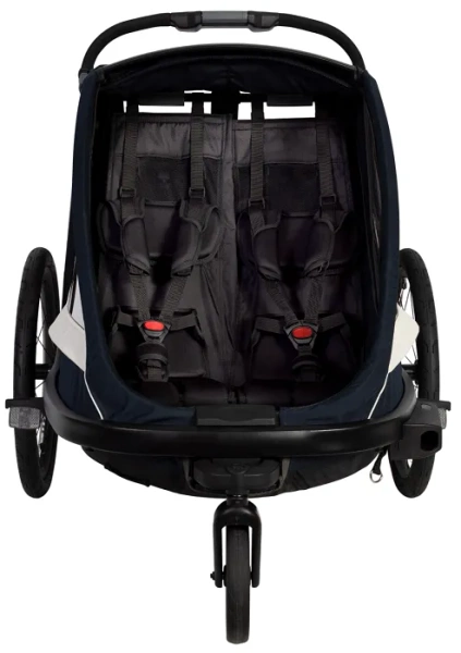 HAMAX Breeze - dwuosobowa przyczepka rowerowa | Navy/Cream