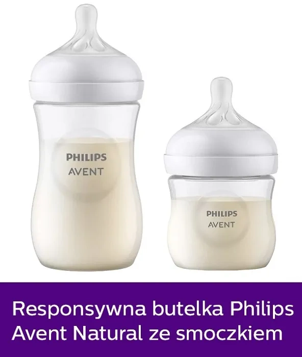 PHILIPS AVENT Natural Response - 2 x responsywna butelka antykolkowa: 125 ml + 260 ml