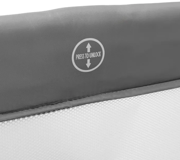 BABY MIX Simple - łóżeczko turystyczne 1-poziomowe | Szare