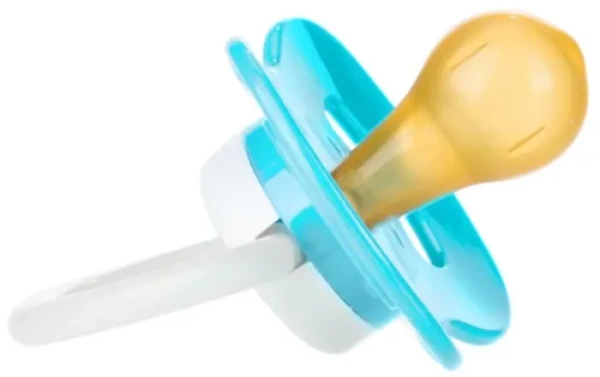 CANPOL BABIES Bunny&Company - smoczek uspokajający kauczuk 0-6 m okrągły | Niebieski