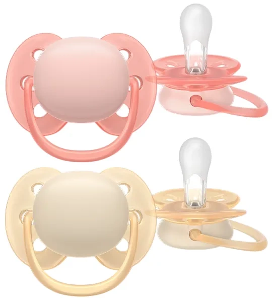 PHILIPS AVENT Ultra Soft - smoczek ortodontyczny 2 szt. | 0-6 m