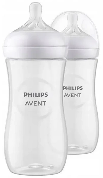 PHILIPS AVENT Natural Response - 2 responsywne butelki antykolkowe 330 ml | 3 m+