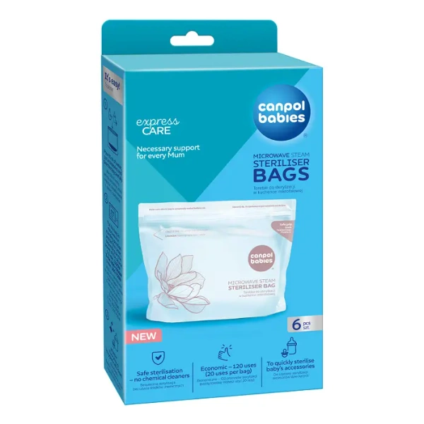CANPOL BABIES - woreczki do sterylizacji w kuchence mikrofalowej | 6 szt.