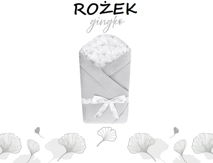 YOONCO - rożek niemowlęcy z kokardą 75x75 cm | Gingko