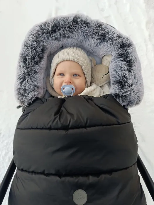 YOONCO - zimowy śpiworek do gondoli, wózka spacerowego i sanek | Rosewood