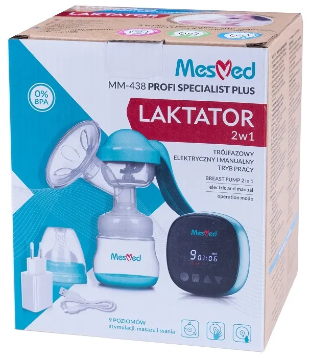 MESMED - trójfazowy laktator elektryczny i manualny | Profi Specialist Plus 2w1