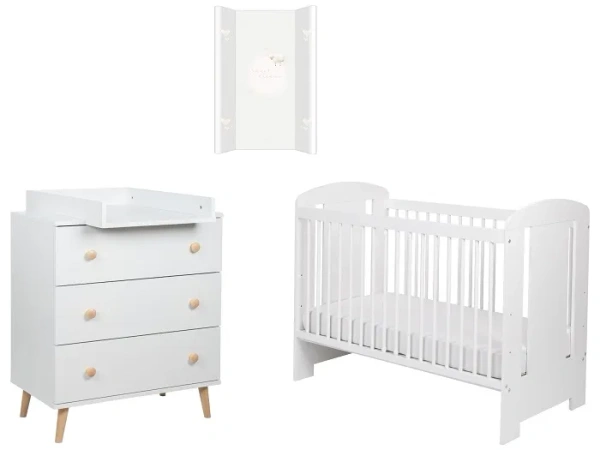 YOONCO - łóżeczko Soni + komoda + przewijak miękki | Owieczka