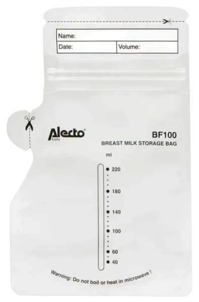 ALECTO BF100 - woreczki do przechowywania pokarmu 100 szt.