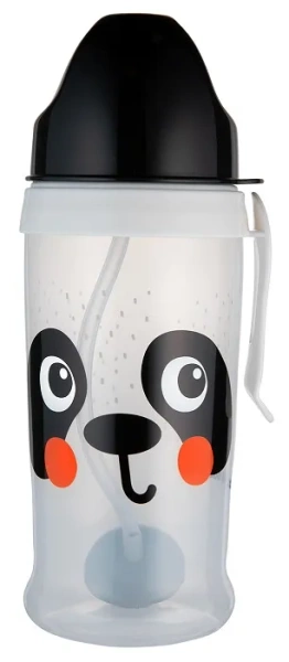 CANPOL BABIES BabiesBoo - bidon niekapek z rurką i odważnikiem 350 ml | Panda