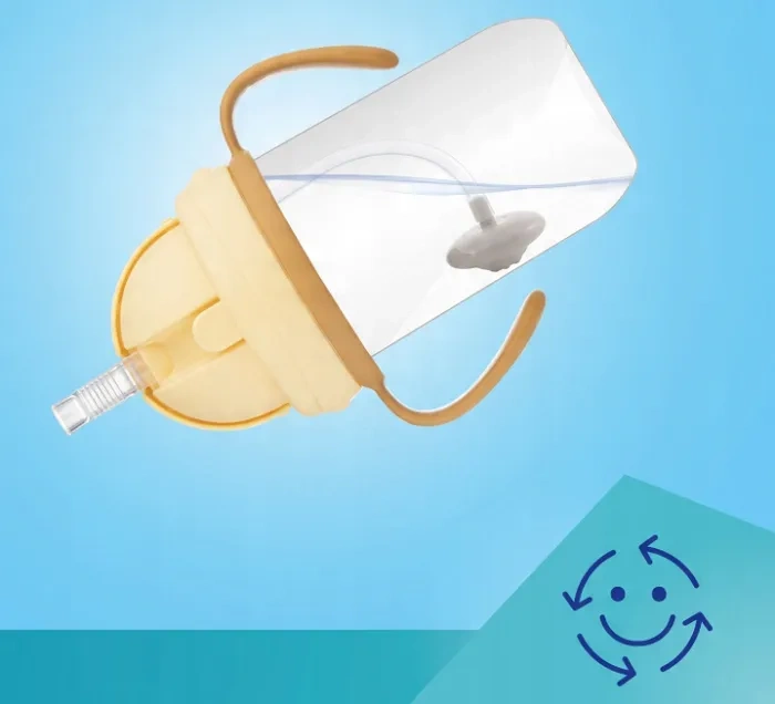 CANPOL BABIES Mountains - kubek niekapek z rurką i odważnikiem 270 ml | Żółty