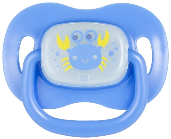 CANPOL BABIES Love & Sea - smoczek uspokajający silikon 6-18 m okrągły | niebieski