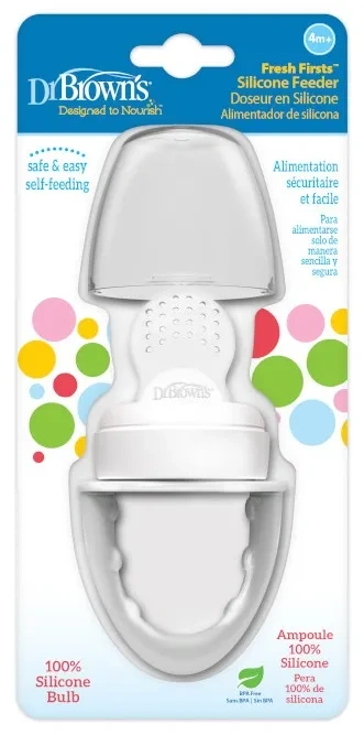 DR BROWN'S - silikonowy gryzak do podawania pokarmu | Szary