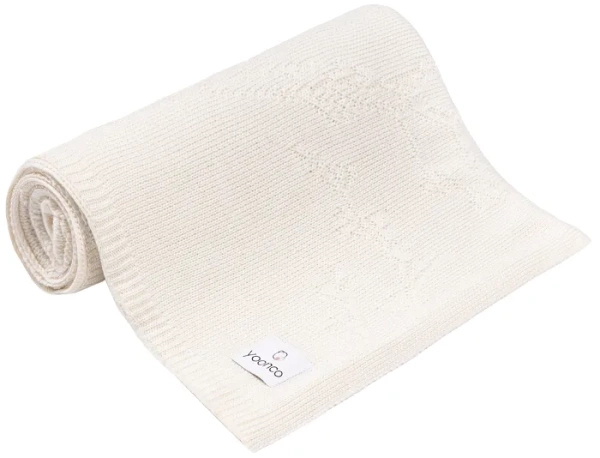 YOONCO Meadow - kocyk bambusowy 80x100 cm | Kremowy