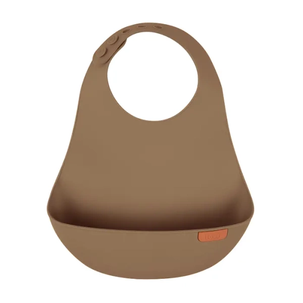 LOVI - śliniak silikonowy z kieszonką | GRANOLA