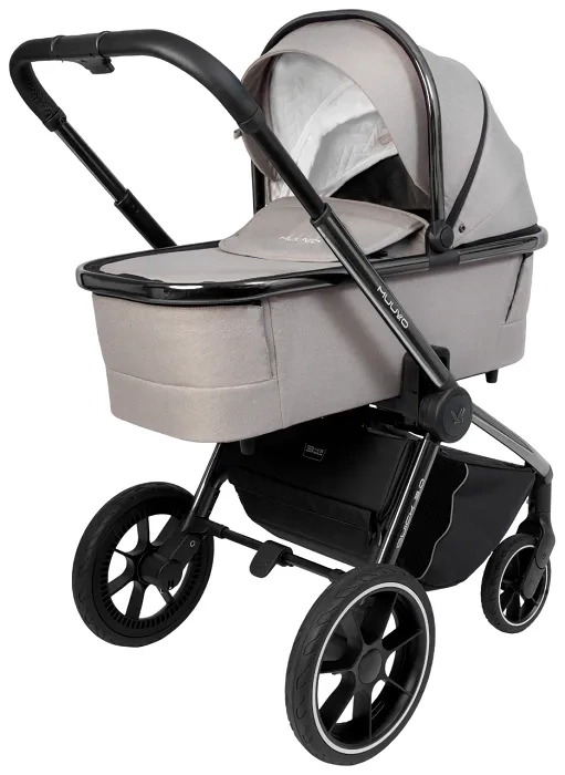 MUUVO Quick 3.0 Black Chrome - gondola XL do wózka | Steel Grey