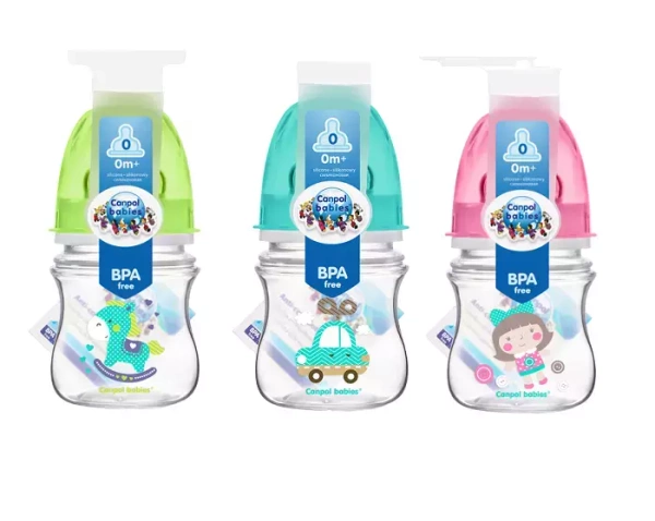 CANPOL BABIES - butelka szeroka antykolkowa 120ml PP EasyStart | TOYS