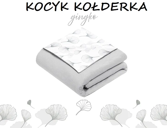 YOONCO - dwustronny kocyk kołderka 80x100 cm | Gingko